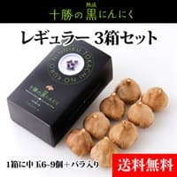 【送料無料】北海道熟成十勝の黒にんにく　レギュラー（3箱）