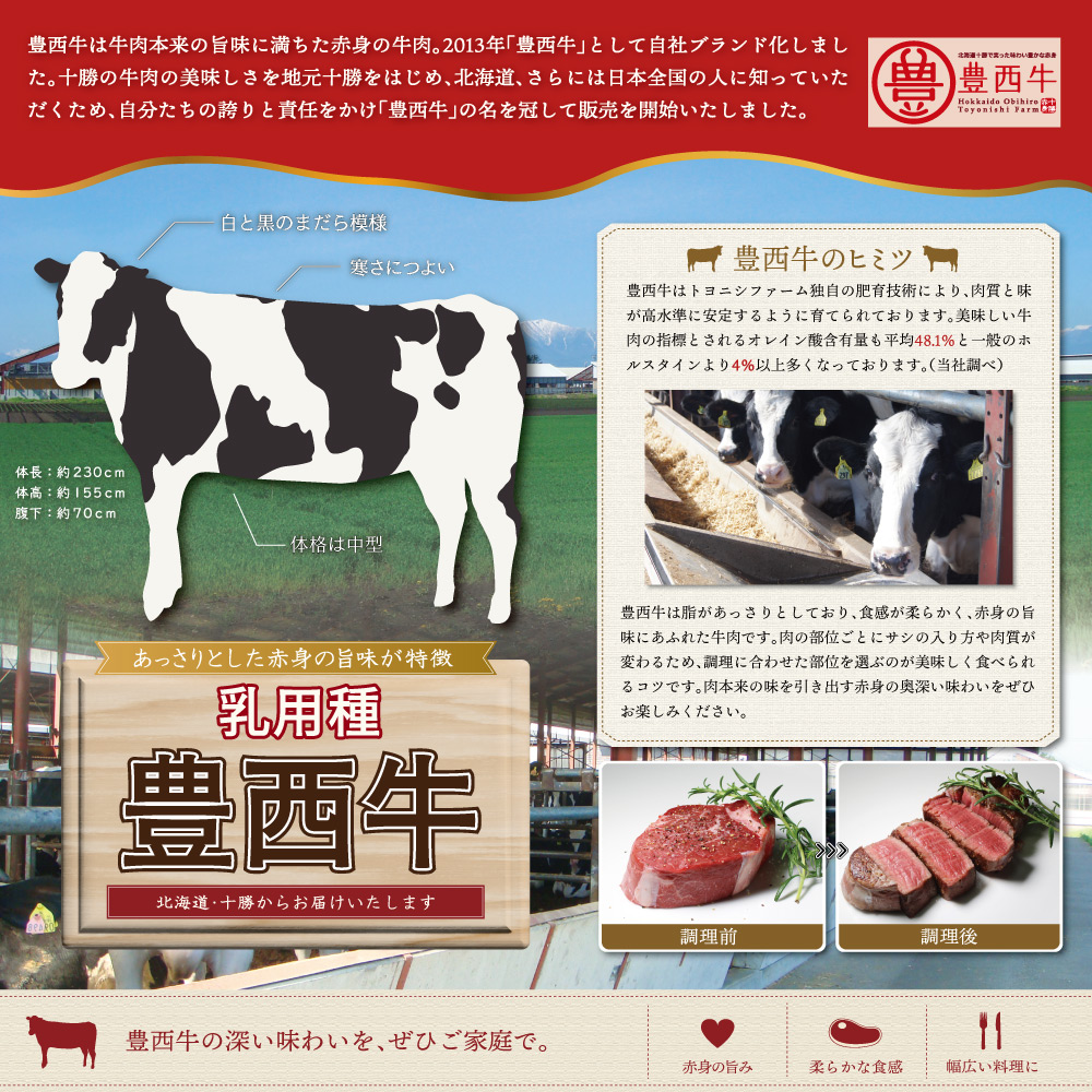豊西牛ハンバーグギフト４枚入り（ソース１瓶）