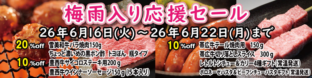 梅雨入り応援セール
